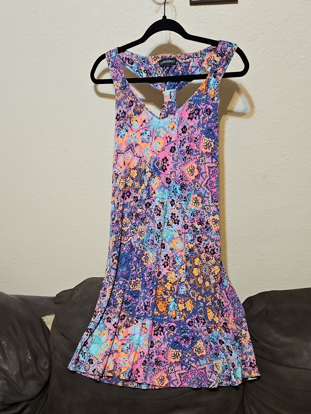 Cynthia Rowley Multicolor Floral Paisley Midi Dress in Purple, Pink & Blue
